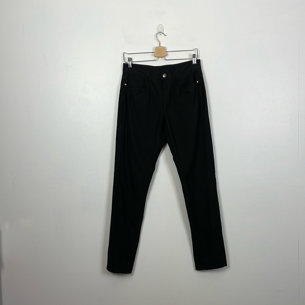 Swiss Tech Casual Pants Mens 30/32 Travel Stretch straight Leg Black 5 Pockets